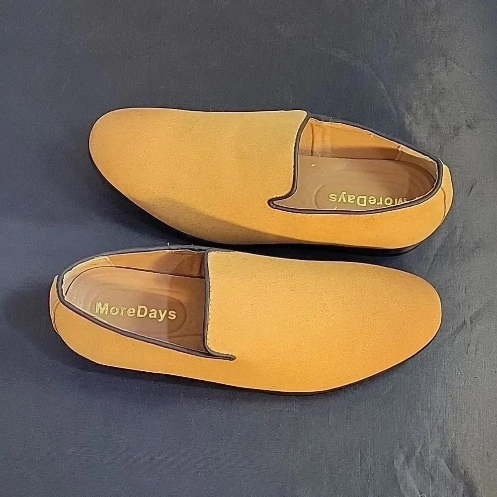 BRAND NEW MORE DAYS SUEDE ALMOND TOE SLIP-ON WOMEN